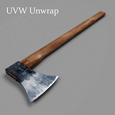 Russian Axe/Hatchet: UVW Unwrap 3D model image 1 