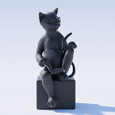 Clever Cat Shelf Sitter 3D model image 1 