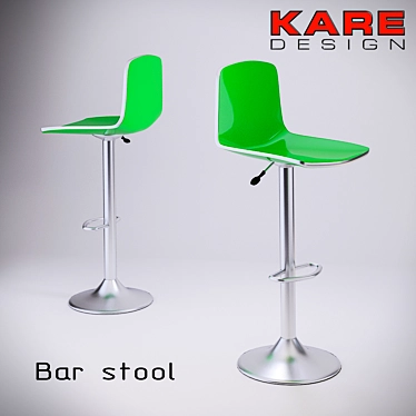 Modern Kare Bar Stool 3D model image 1 