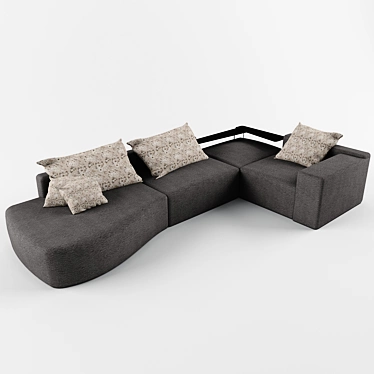 Cozy Comfort: Modern Sofa 3D model image 1 