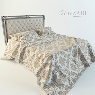 Italian Elegance: Clara CorteZari Bed 3D model image 1 