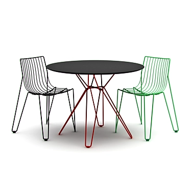 Elegant Tio Chair & Table 3D model image 1 