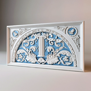 Title: Classic Greco-Roman Decorative Panel 3D model image 1 