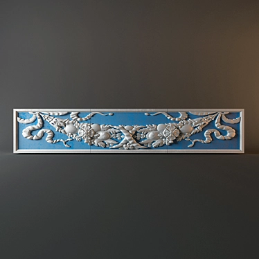 Elegant Plaster Wall Panels 3D model image 1 