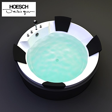 Hoesch Aviva 6620: German Round Acrylic Bathtub 3D model image 1 