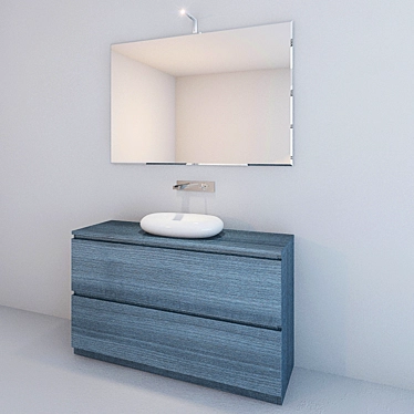 Illuminated Vanity Sink Set 3D model image 1 