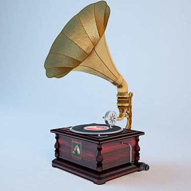 Vintage Gramophone - Timeless Elegance 3D model image 1 