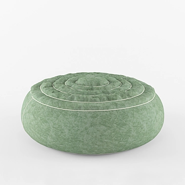 Cozy Textured Pouf 3D model image 1 