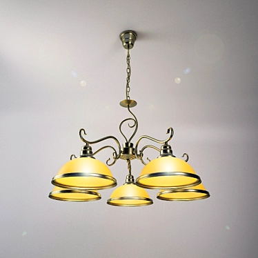 Elegant Suspension Chandelier 3D model image 1 