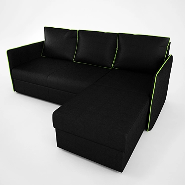 Elegant Enzo Corner Sofa 3D model image 1 