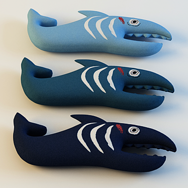 Sharkies: Plush Room Decor for Kids 3D model image 1 