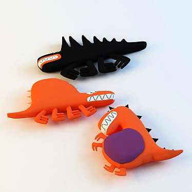 Roar-Some Dino Pillow-Mascot: Kid's Room Decor! 3D model image 1 