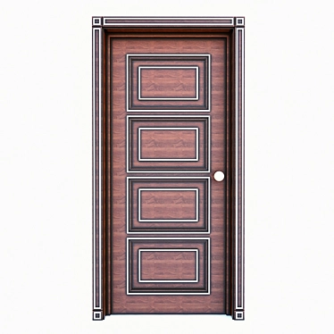 Classic Entrance Door 3D model image 1 