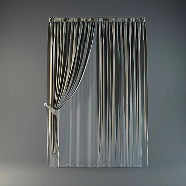 Elegant Ribbon Cut Blind 3D model image 1 