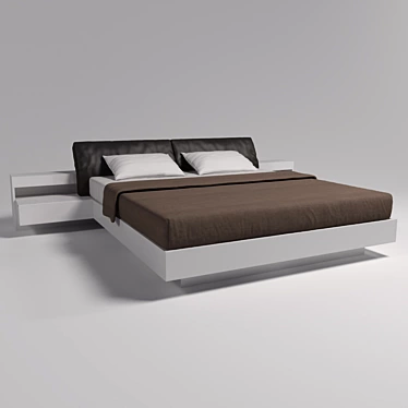 Sleek Bridge Bed by MisuraEmme 3D model image 1 