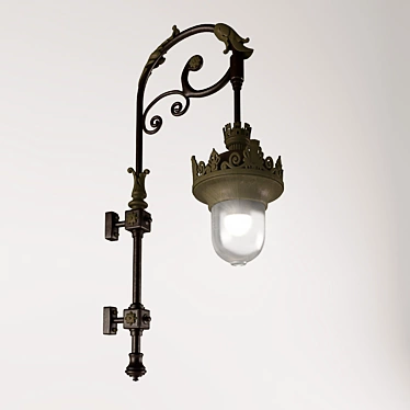 Timeless Glow: Classic Exterior Lamp 3D model image 1 