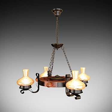 Arte Lamp Legno: Elegant Vintage Floor Lamp 3D model image 1 