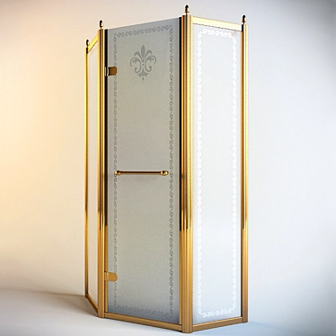 Italian Retro Shower Enclosure 3D model image 1 