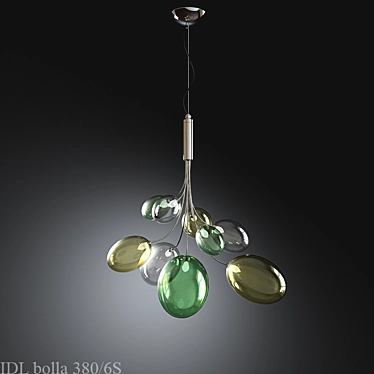 Elegant IDL Bolla Crystal Chandelier 3D model image 1 