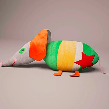 Cute Rat Plush Toy 3D model image 1 