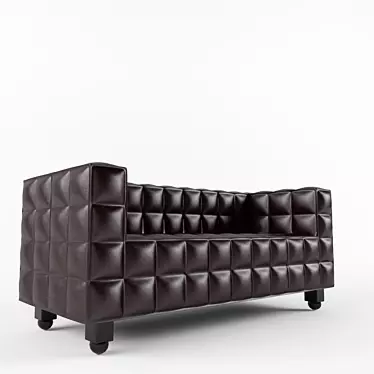 J. Hoffmann ALIVAR Mvsevm 632: Unique Leather Sofa 3D model image 1 