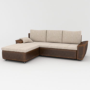 Elegant Carola Sofa 3D model image 1 