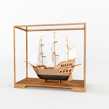 Exquisite Handcrafted Ship Model 3D model image 1 