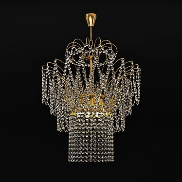 Elegant Crystal Chandelier 3D model image 1 