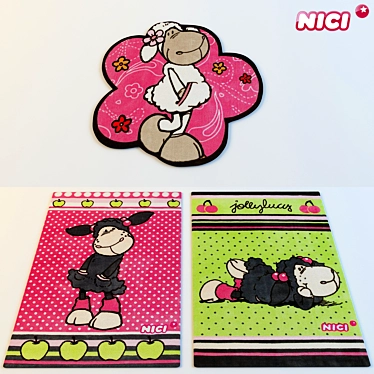 Lovely NICI Acrylic Carpets - Set of 2 3D model image 1 