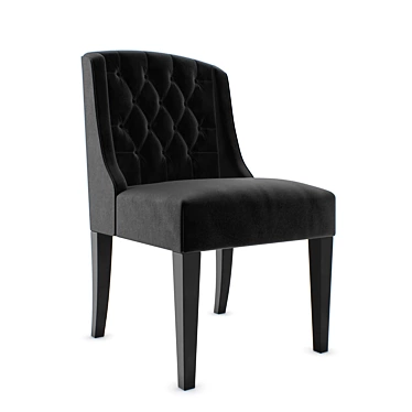 Elegant Black Linen Chair: Lancaster 3D model image 1 