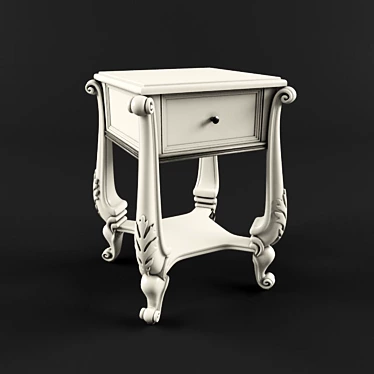 Elegant Volpi Boemia Bedside Table 3D model image 1 