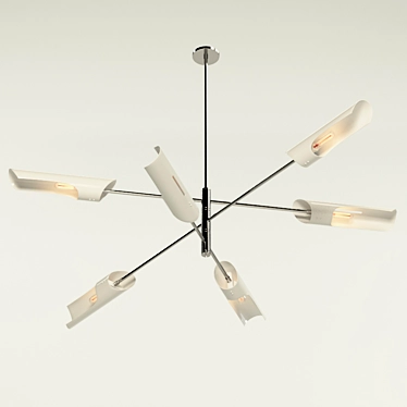 Minimalist Cross Chandelier by Torroja 3D model image 1 
