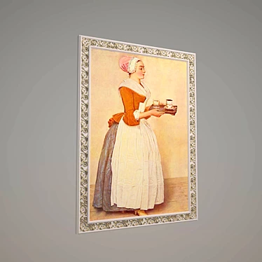 Decadent Chocolate Delight: Liotard Painting 3D model image 1 