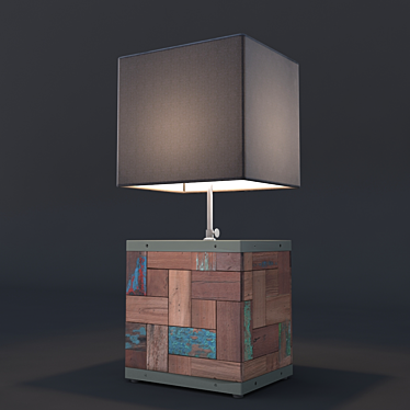 Teak Street Table Lamp 3D model image 1 