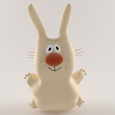 Fluffy Bunny Plush Toy 3D model image 1 