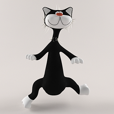 Cuddly Plush Cat Toy 3D model image 1 