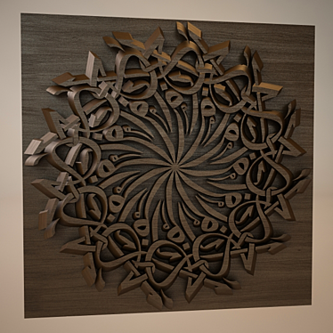 Arabic Letters 3D Wall Panel 3D model image 1 