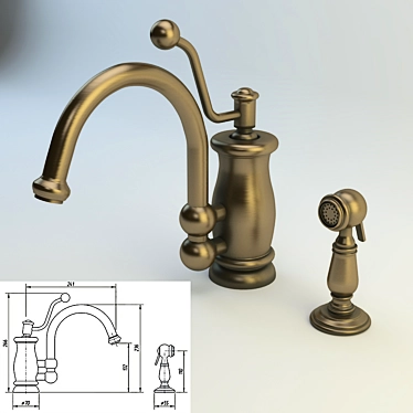 Migliore Vivaldi Kitchen Faucet 3D model image 1 