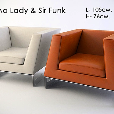 Funky Lady & Sir Armchair 3D model image 1 