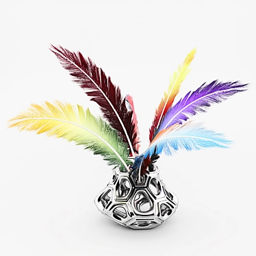 Feathered Vase 3D model image 1 