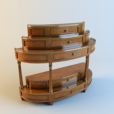 Elegant Demi Luna Console 3D model image 1 