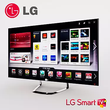 LG Smart TV 42LM760T Slim: Ultimate Smart Entertainment 3D model image 1 