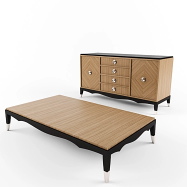 Versatile Storage Set: Dresser & Coffee Table 3D model image 1 