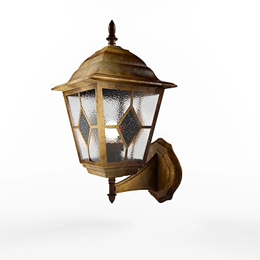 Antique Wall Lantern 3D model image 1 