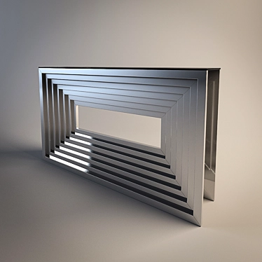 Elegant Domus Console Table 3D model image 1 