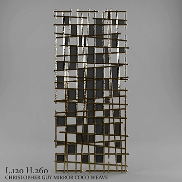 Luxury Coco Weave Mirror 3D model image 1 