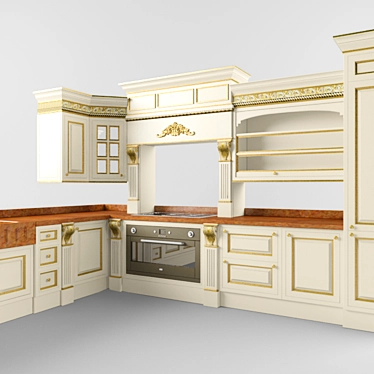 Elegant Italian Kitchen - Giemme 3D model image 1 