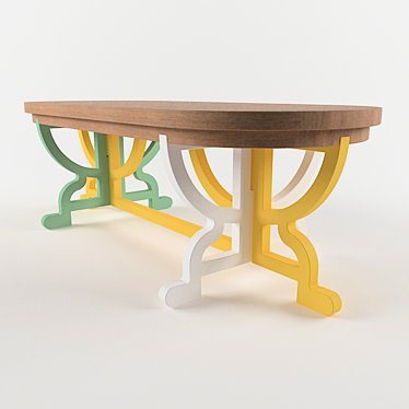 Patchwork Paper Table by Studio Job 3D model image 1 