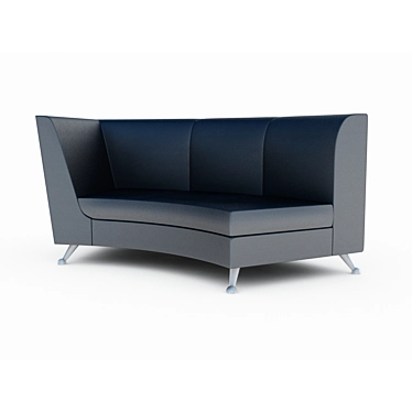 Elegant Office Sofa 3D model image 1 