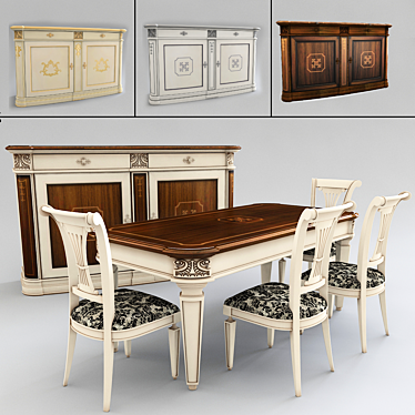 Lubiex Olimpia Dining Set 3D model image 1 